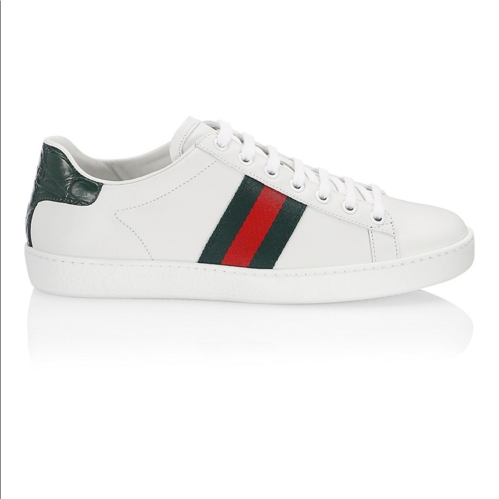 ❌SOLD Gucci Ace sneakers green croc